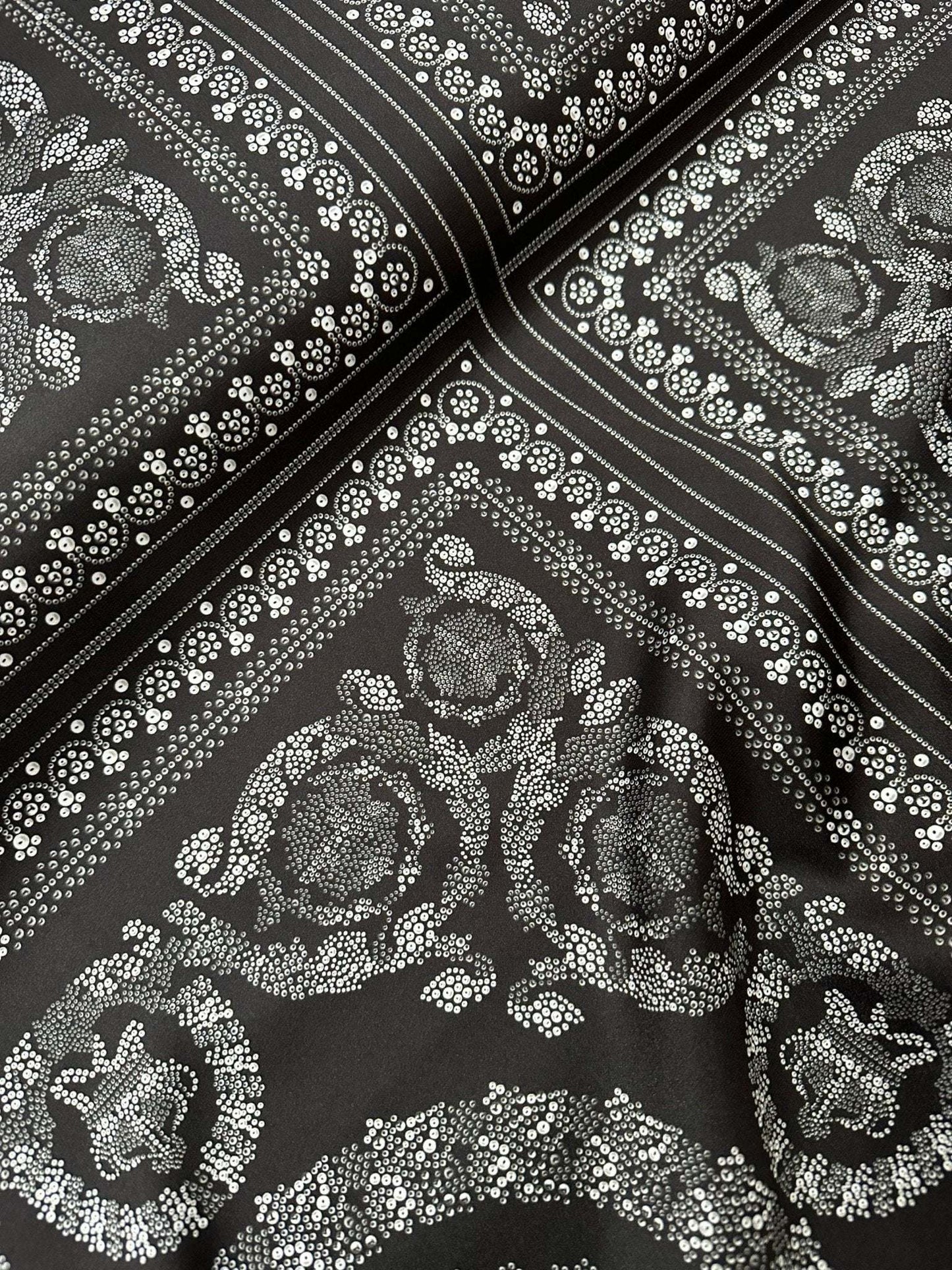 Baroque Silver Fabric – Custom Printed Fabric, Choose Material by Metre