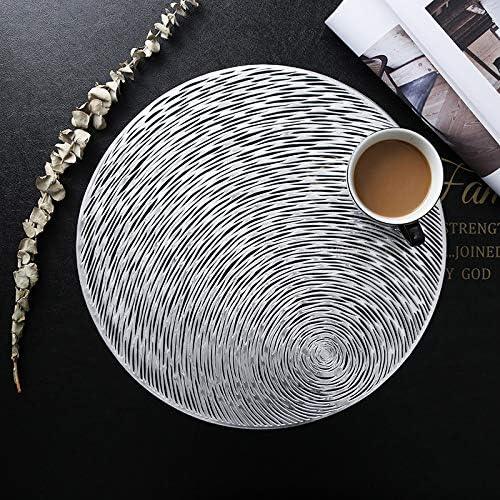 Round Placemats Set Heat Resistant Non Slip Waterproof Dining 4 Pack Hosoncovy