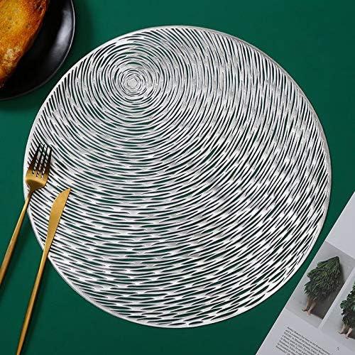 Round Placemats Set Heat Resistant Non Slip Waterproof Dining 4 Pack Hosoncovy