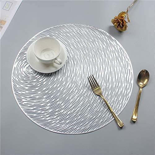 Round Placemats Set Heat Resistant Non Slip Waterproof Dining 4 Pack Hosoncovy