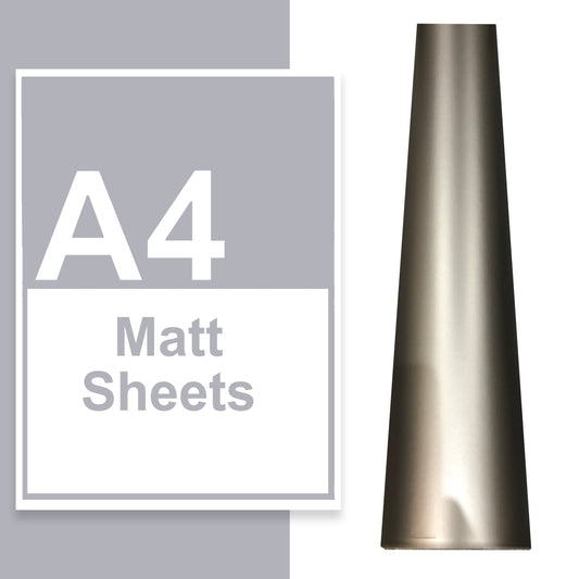 A4 A3 A2 Matte Vinyl Sheets Silver
