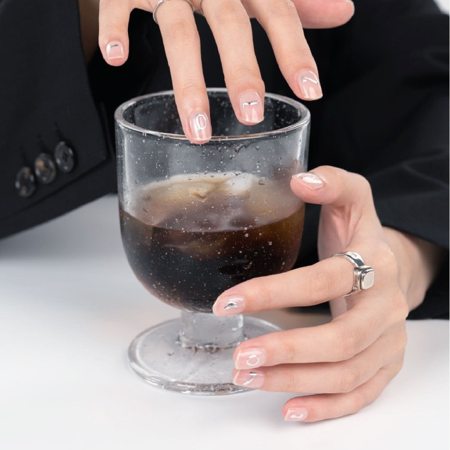 Now Now | Y2k Silver Nail Wraps