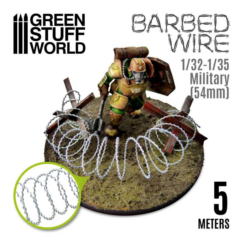 Scale Model Scenery - Simulated Barbed Wire - 1:32-1:35 (5m) | Green Stuff World