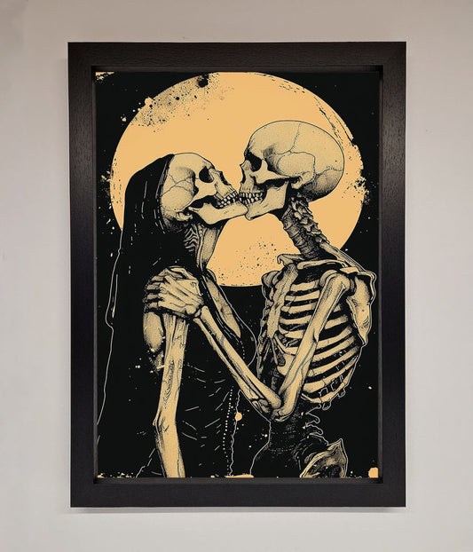 Skeleton Embrace Framed Poster