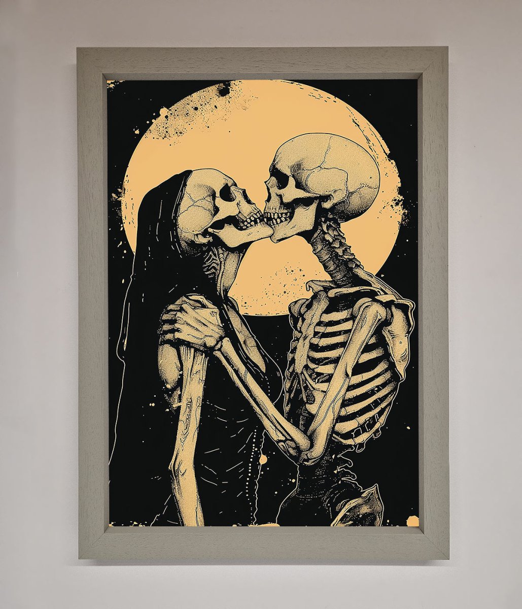 Skeleton Embrace Framed Poster