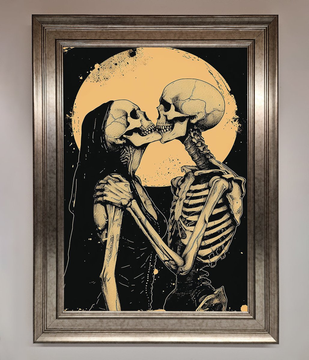 Skeleton Embrace Framed Poster