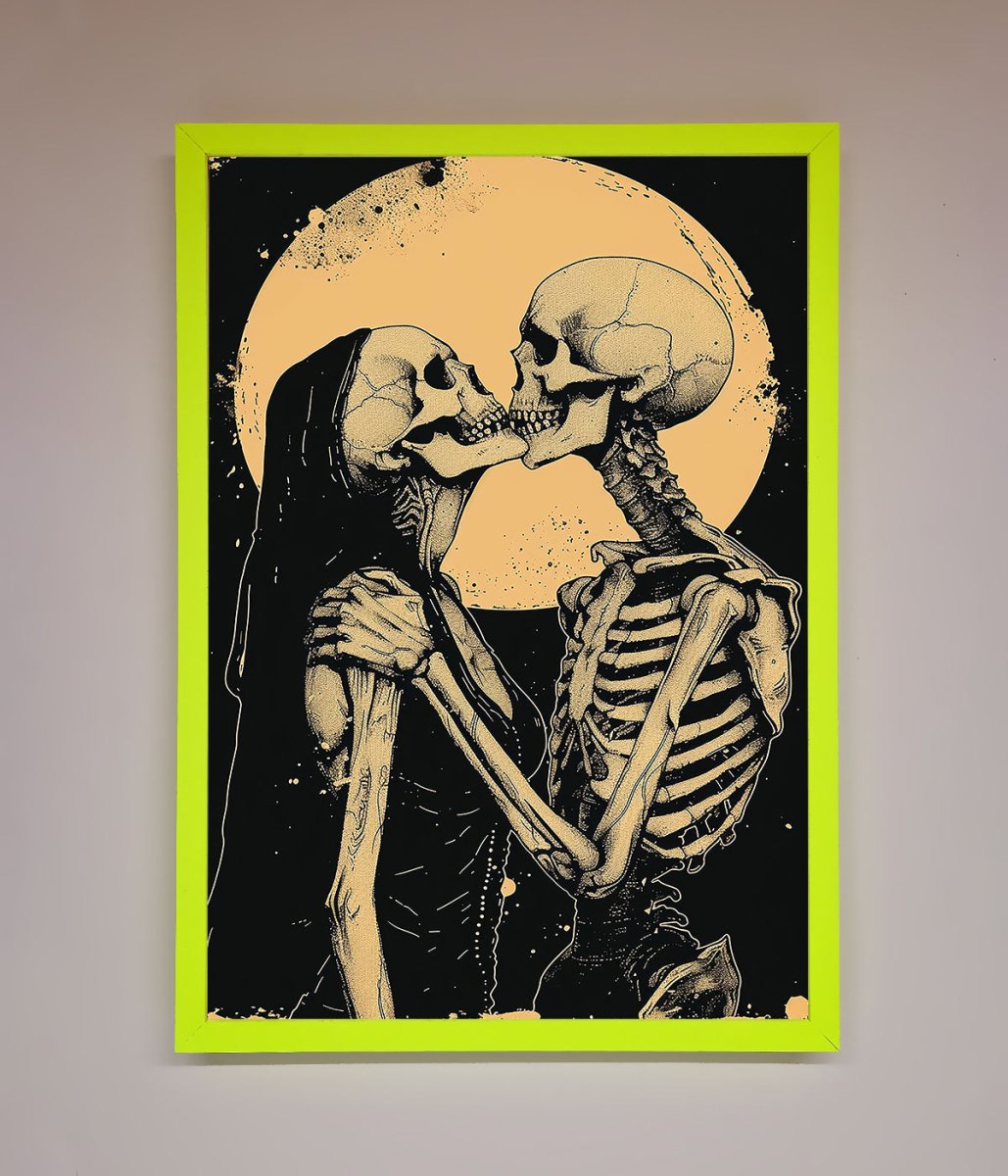 Skeleton Embrace Framed Poster