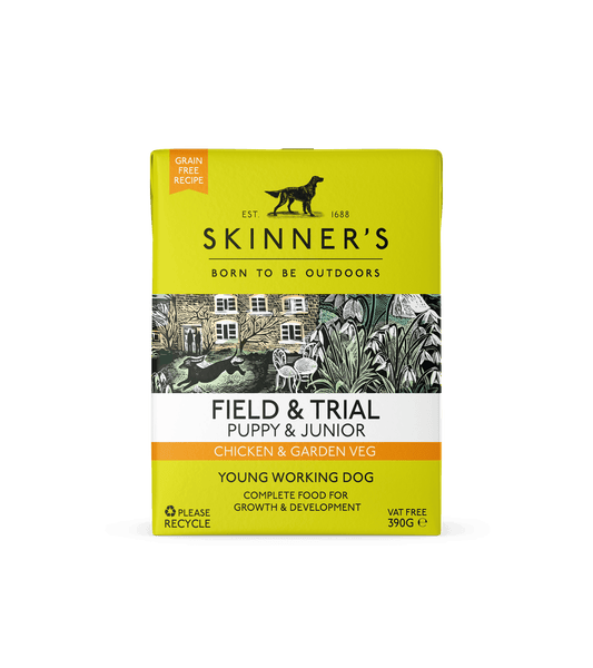 Skinners Field & Trial Puppy & Junior Chicken & Garden Veg GF 18 x 390g