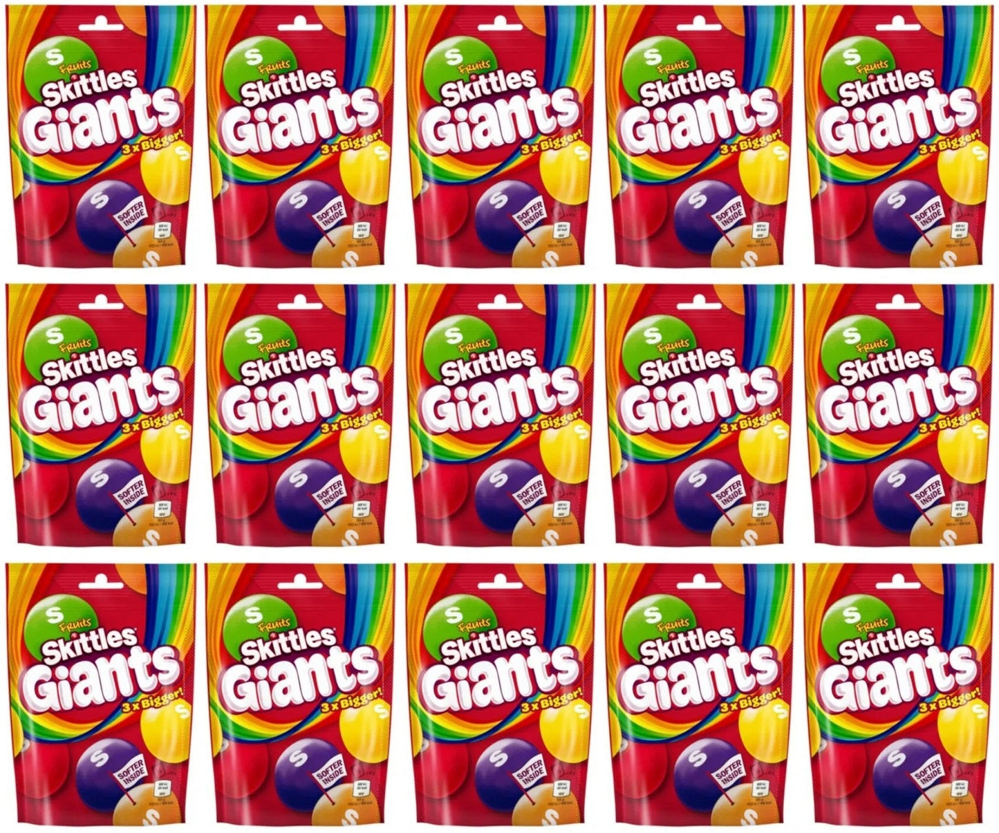 15 x Skittles Fruits Giants 132G