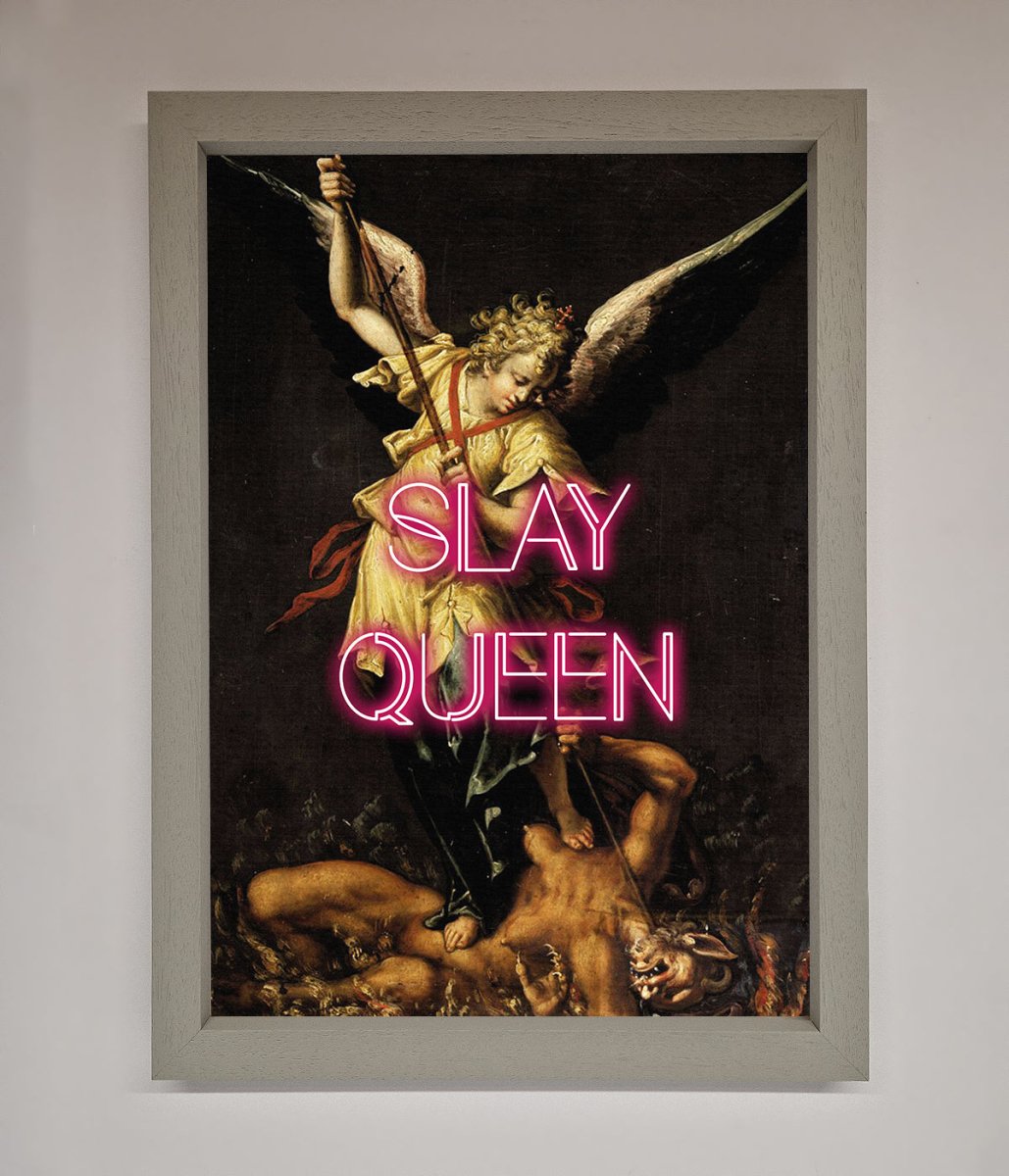 Slay Queen Altered Art Framed Print