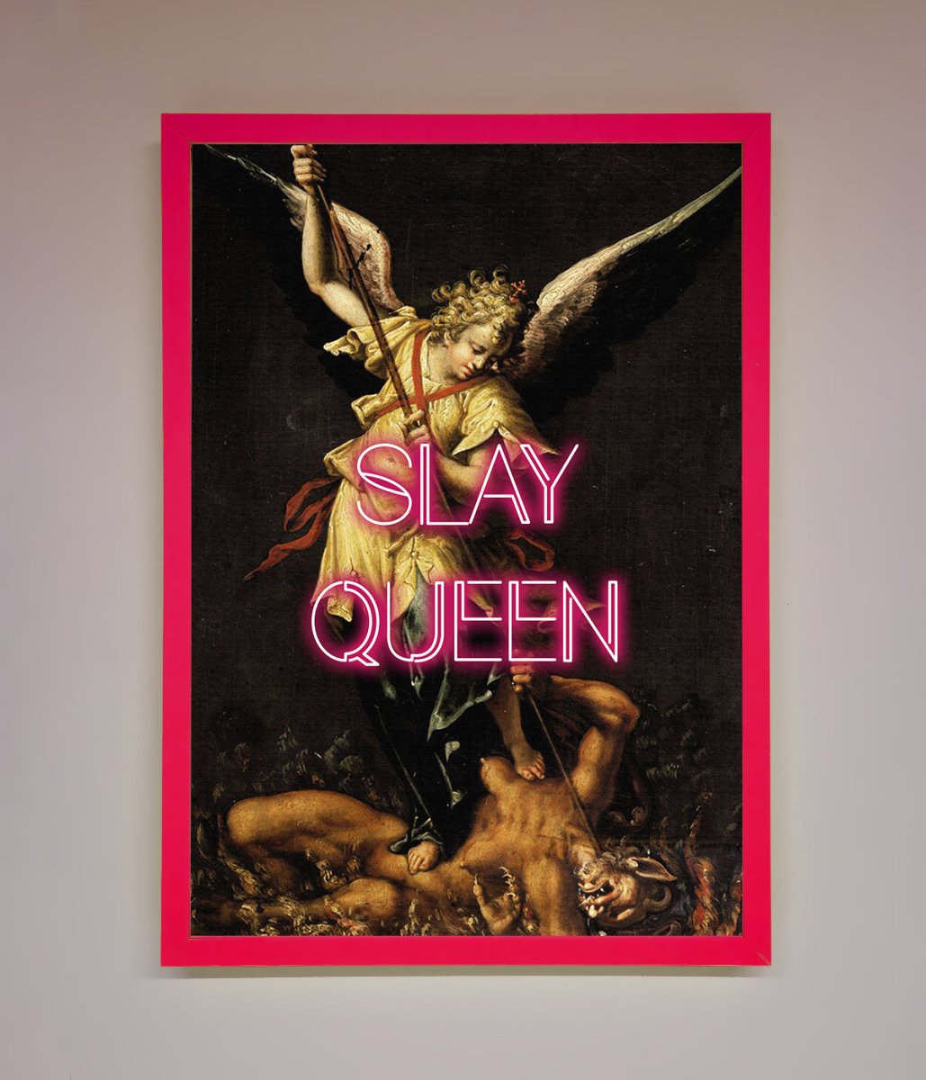 Slay Queen Altered Art Framed Print