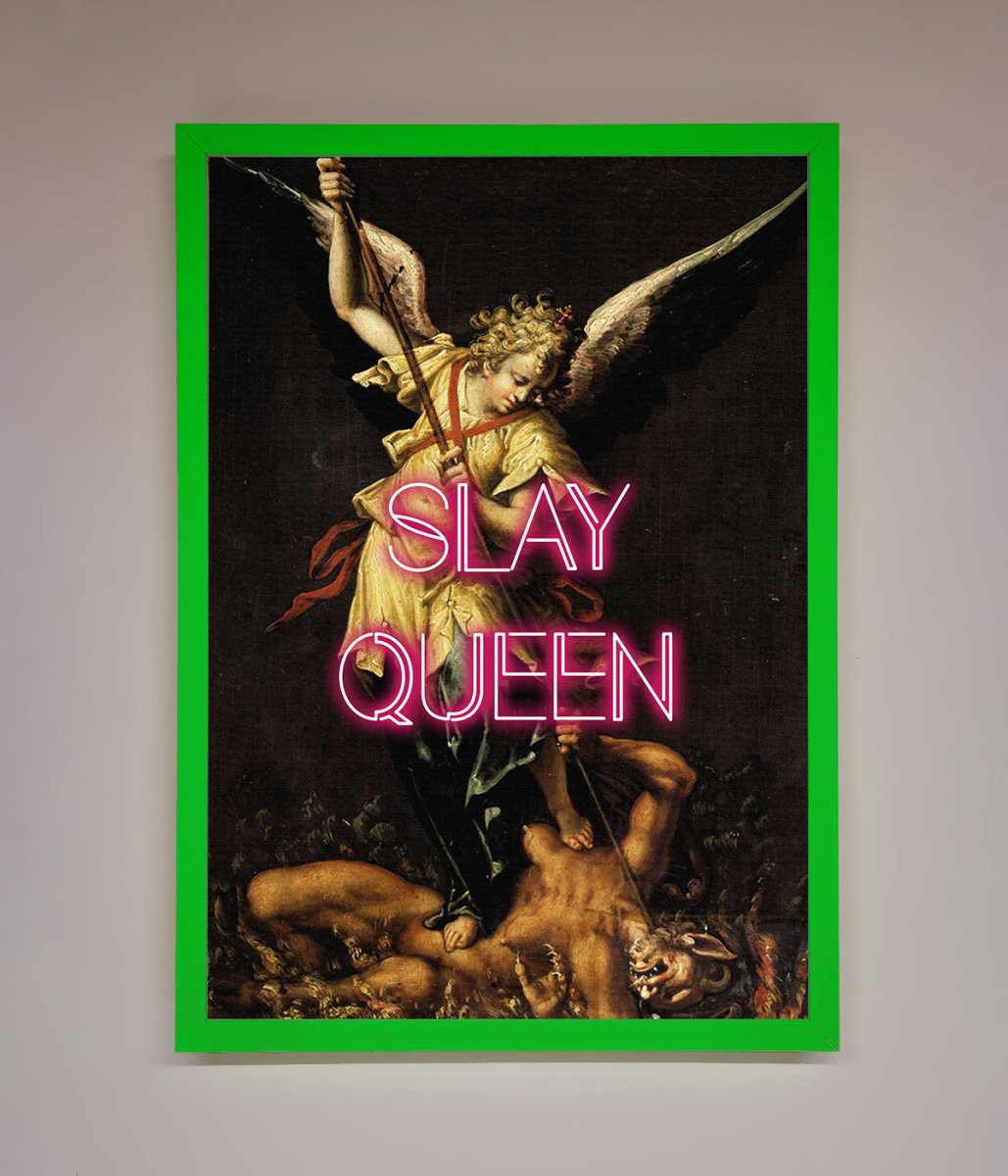 Slay Queen Altered Art Framed Print