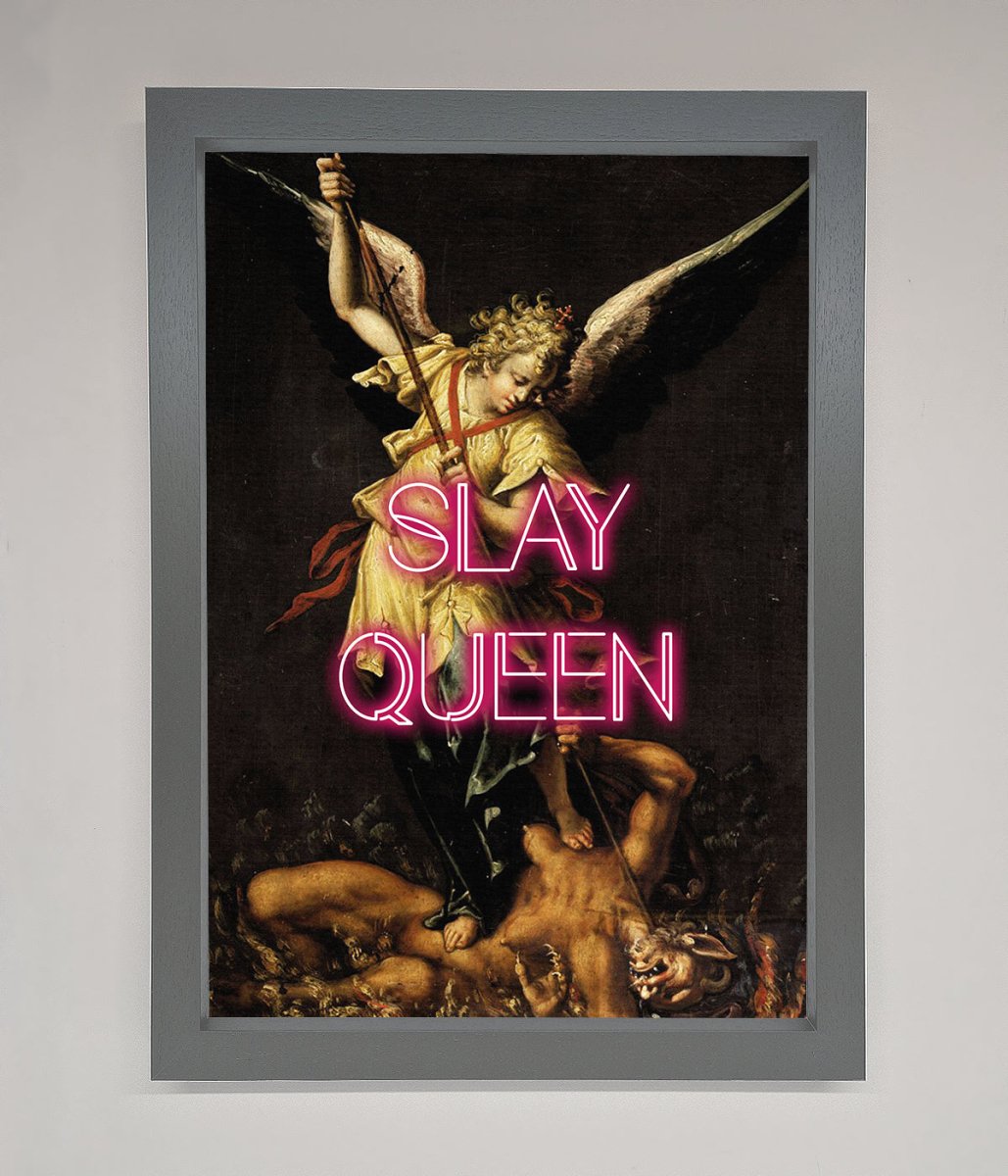 Slay Queen Altered Art Framed Print