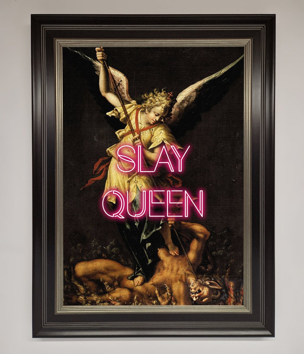 Slay Queen Altered Art Framed Print