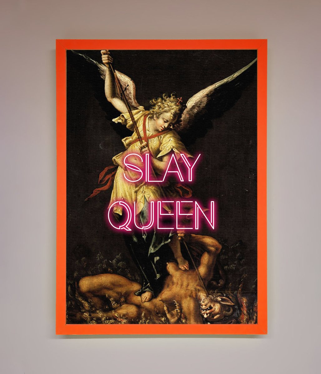 Slay Queen Altered Art Framed Print