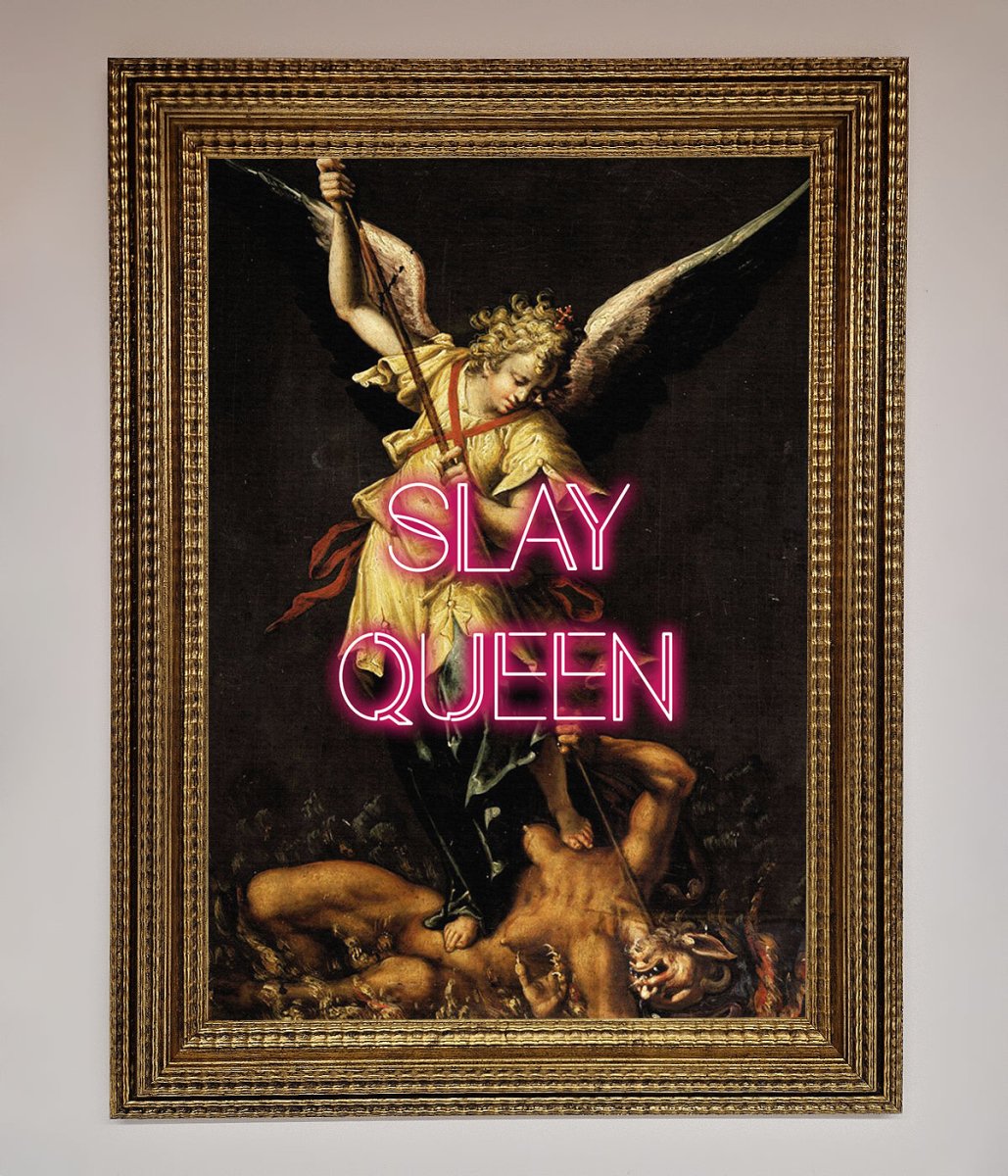 Slay Queen Altered Art Framed Print