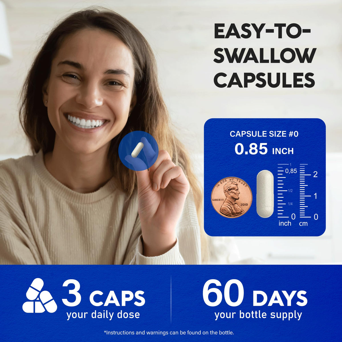 Magnesium Supplement - 5 in 1 Complex | Glycinate | Citrate | Malate | Taurate | Oxide - Made in USA - Stress, Muscle & Heart Support - Vegan, Natural, Non-GMO - 180 Capsules, 2 Month Supply