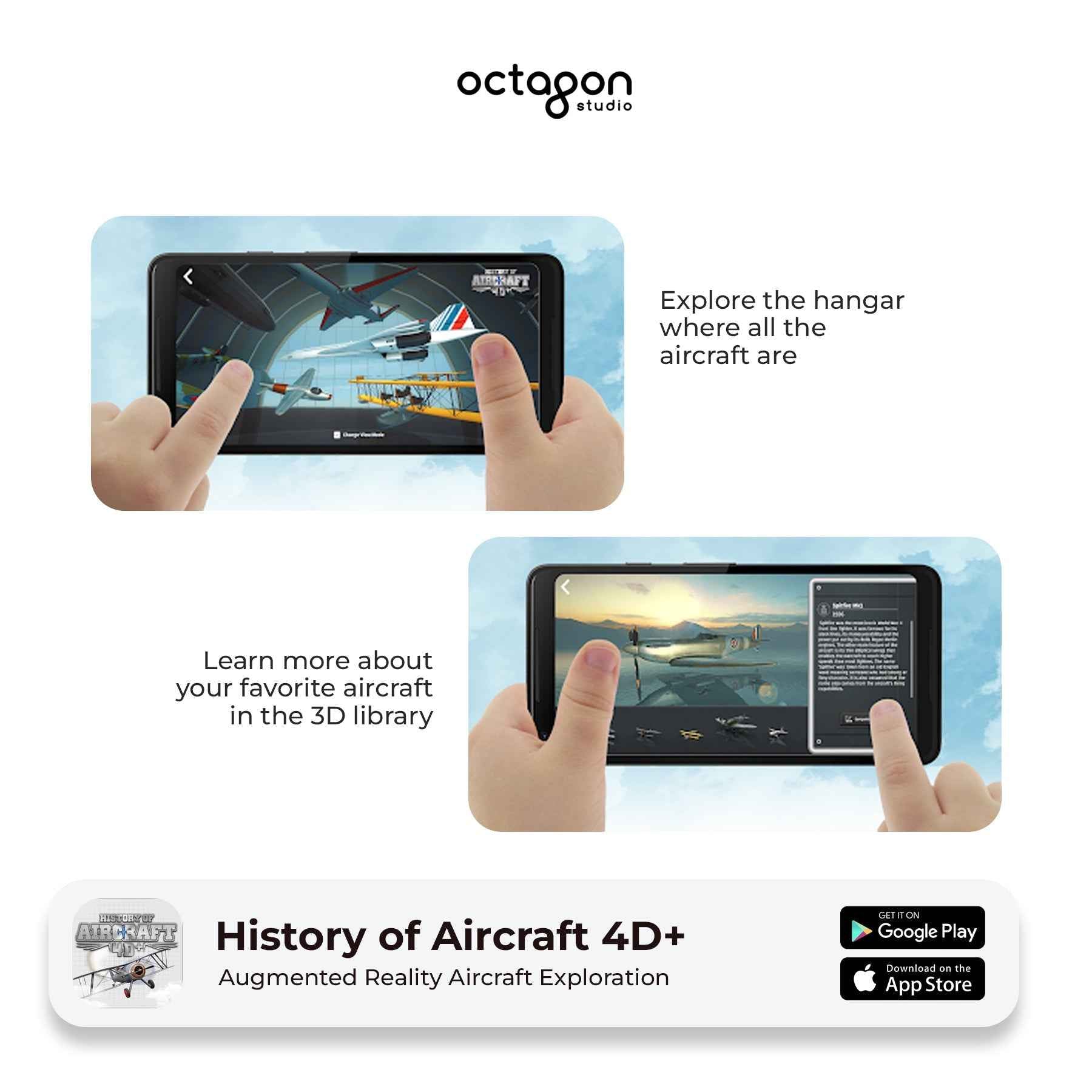 Aircraft 4D+ Augmented Reality Cards