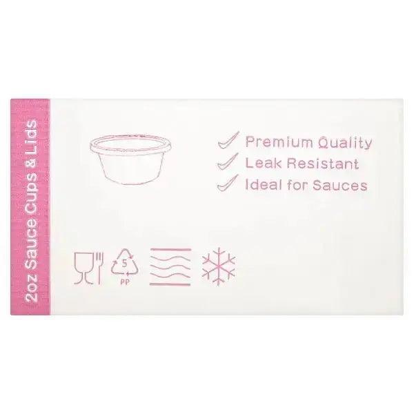 Smart Choice Plastic Tubs 2oz Sauce Cups and Lids 500 Sets