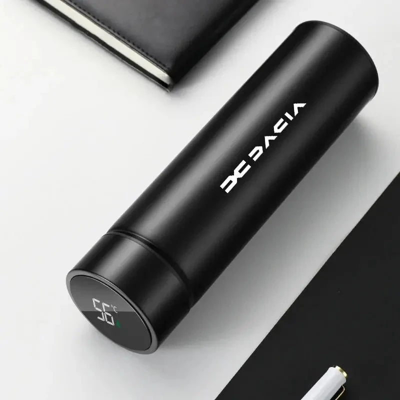 Smart Thermos Water Bottle with LED Temperature Display – Car Accessory for Dacia Duster, Logan, Spring, Sandero Stepway, Dokker, Lodgy