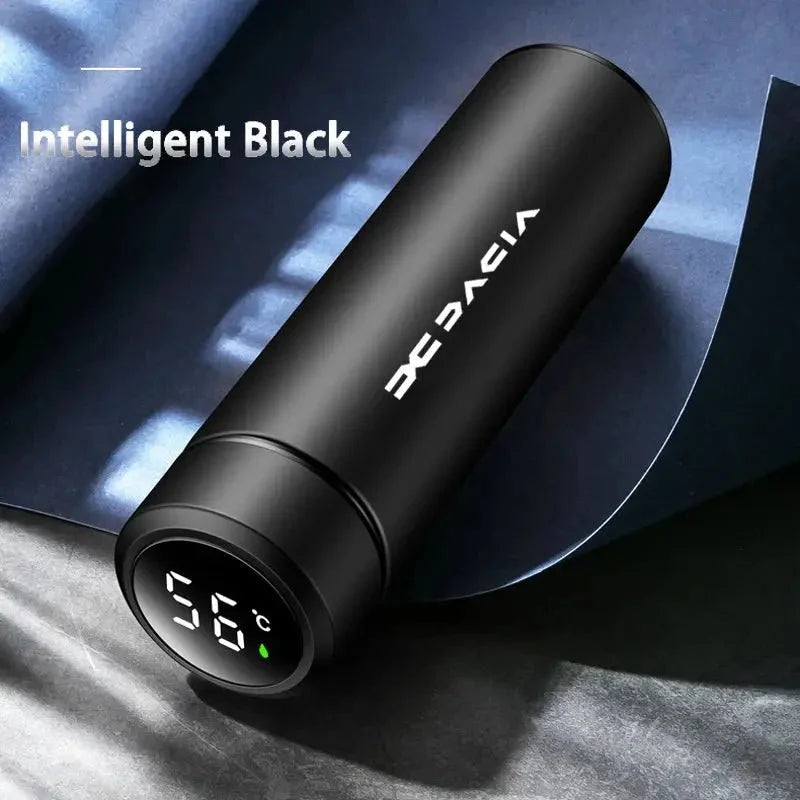 Smart Thermos Water Bottle with LED Temperature Display – Car Accessory for Dacia Duster, Logan, Spring, Sandero Stepway, Dokker, Lodgy