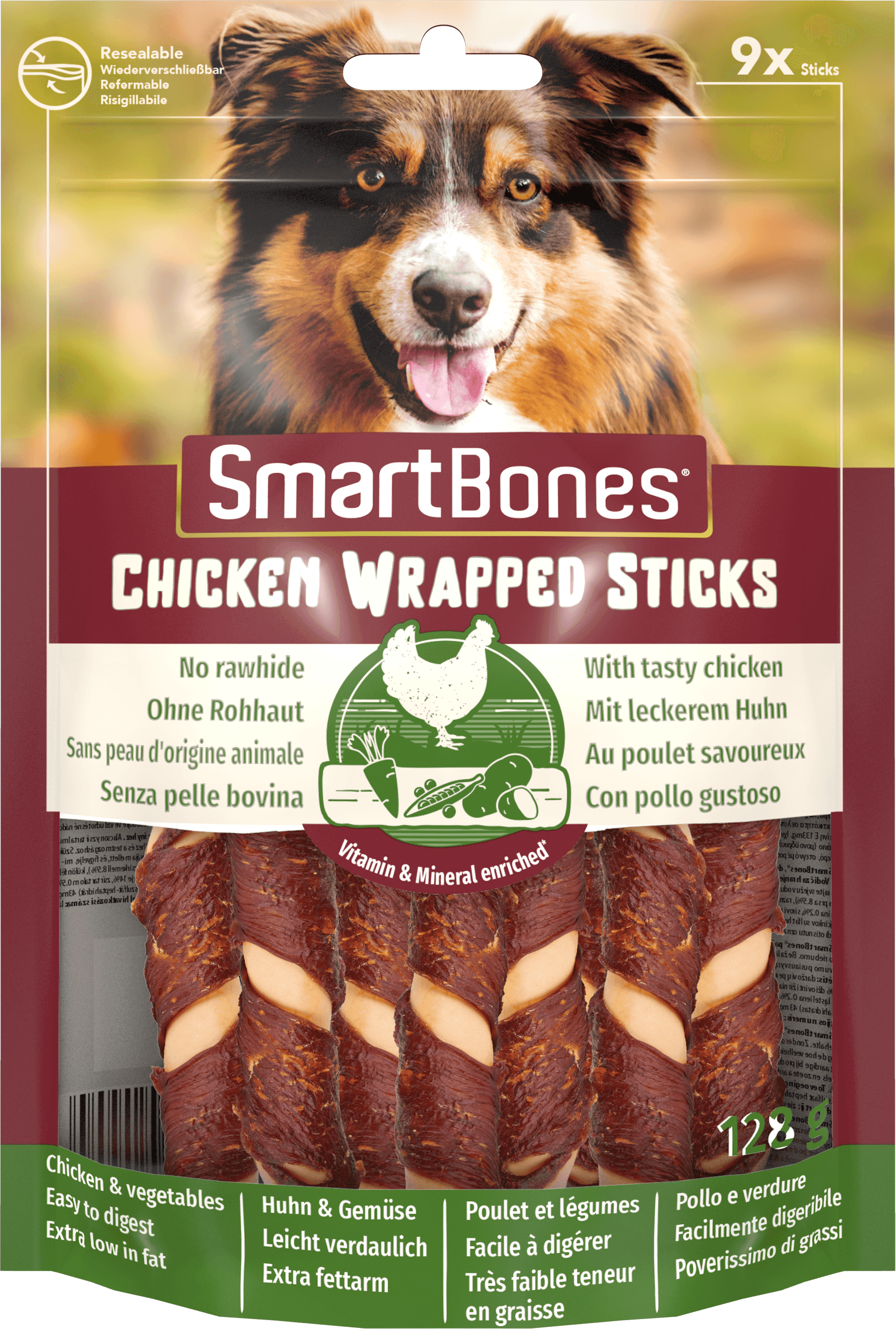 SmartBones Chick Wrap Sticks Sml 9pc x 8