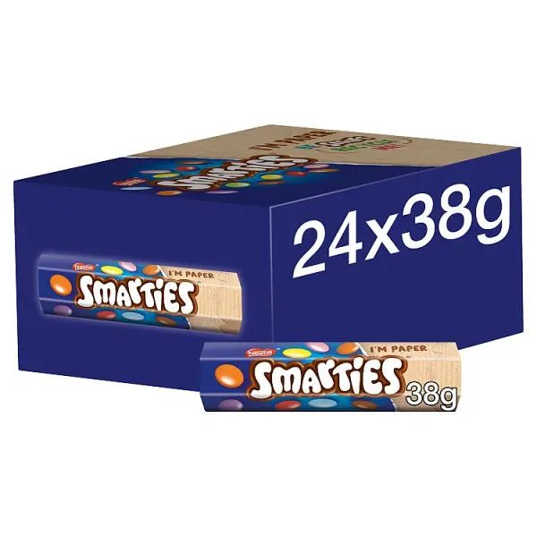 Smarties Milk Chocolate Tube 38g (Case of 24)