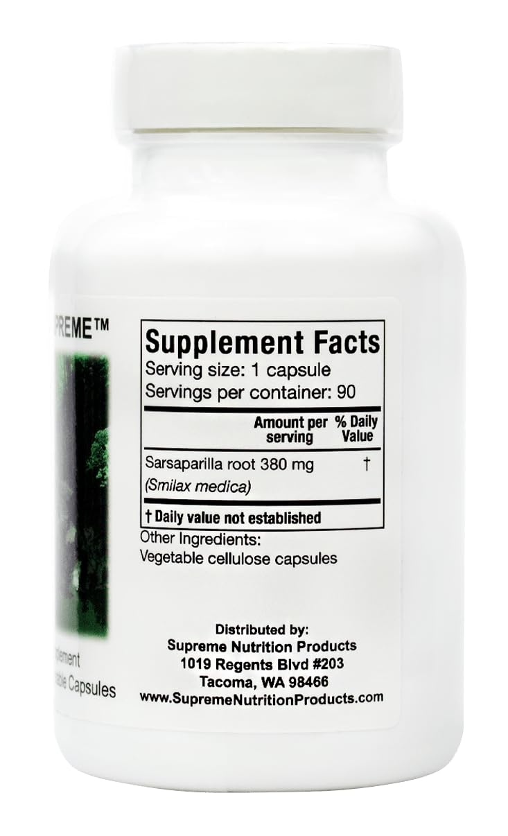 Supreme Nutrition Smilax Supreme – 90 Pure Sarsaparilla Vegetarian Capsules