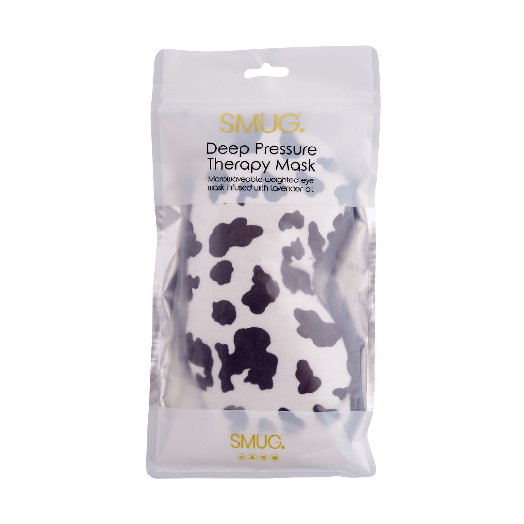 Lavender Deep Pressure Therapy Mask - Cow Print