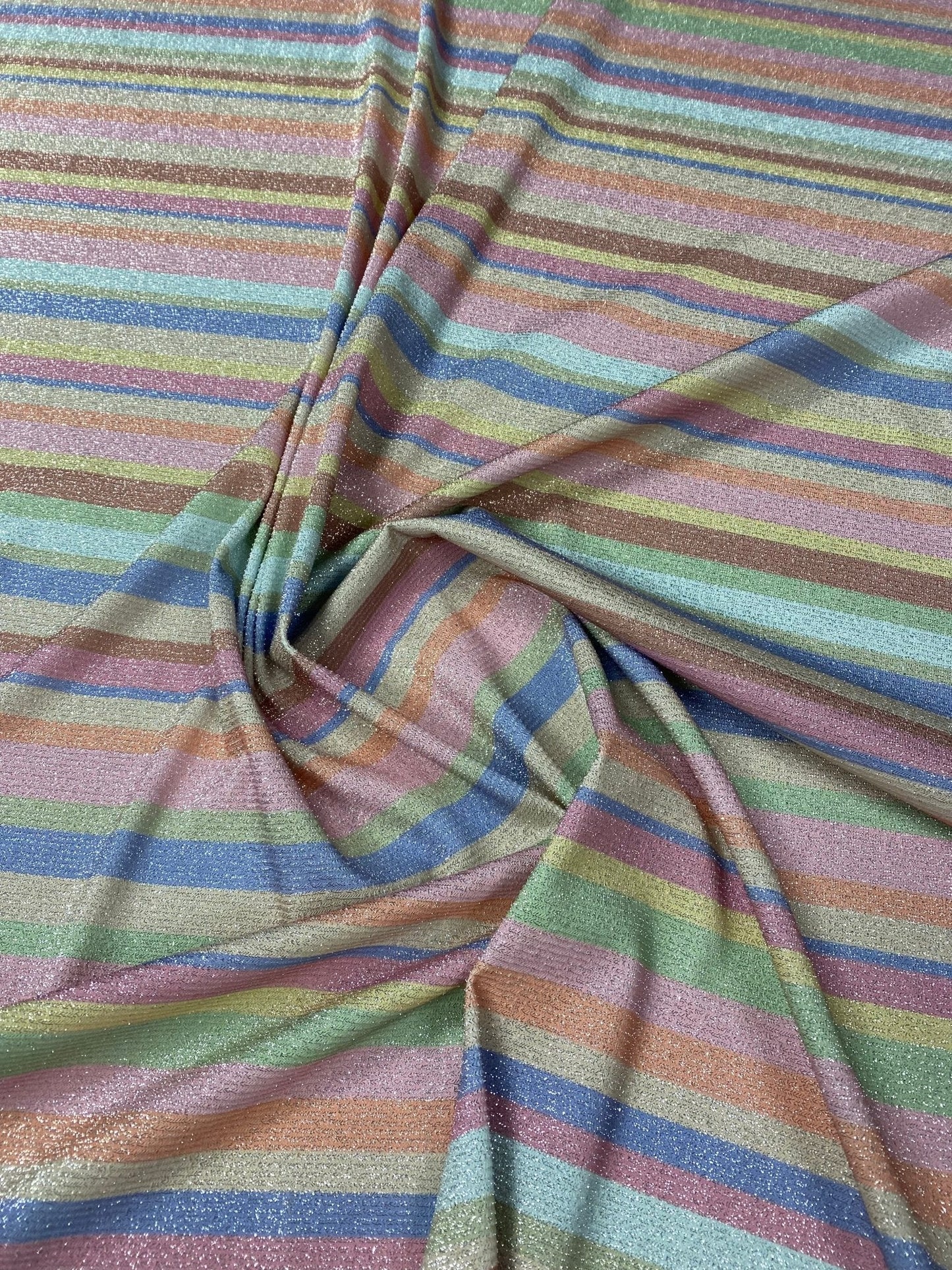Soft Color Striped Shimmer Ottoman Fabric by the Metre