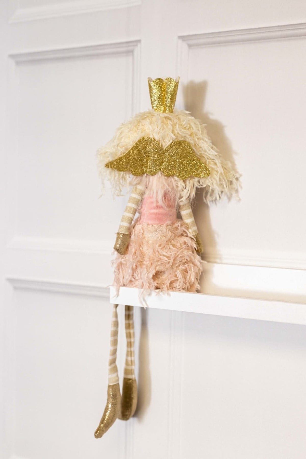 42cm Pink Fairy Princess Seated Plush Christmas Decoration