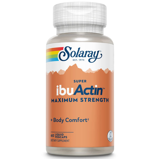 Solaray Super IbuActin 60 Capsules – Maximum Strength Liquid Formula