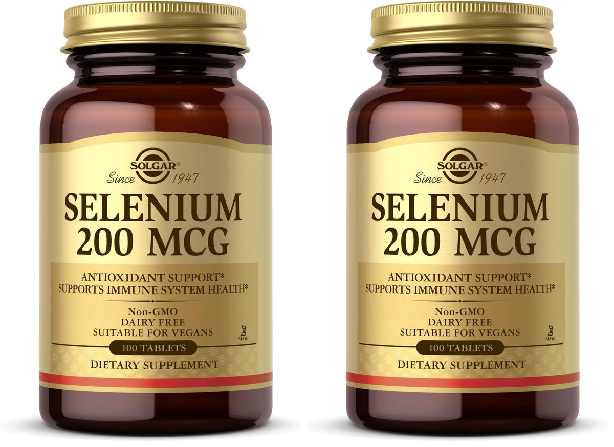 Solgar Selenium 200 mcg Tablets - 100 Count (Pack of 2) | Selenium Supplement