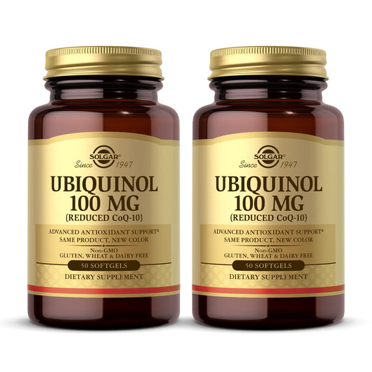 Solgar Ubiquinol 100 mg CoQ-10 Softgels – 100 Servings, Non-GMO, Gluten Free