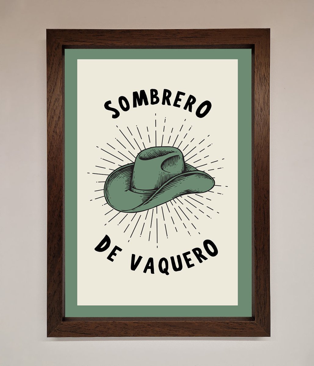 Sombrero De Vaquero Framed Wall Art