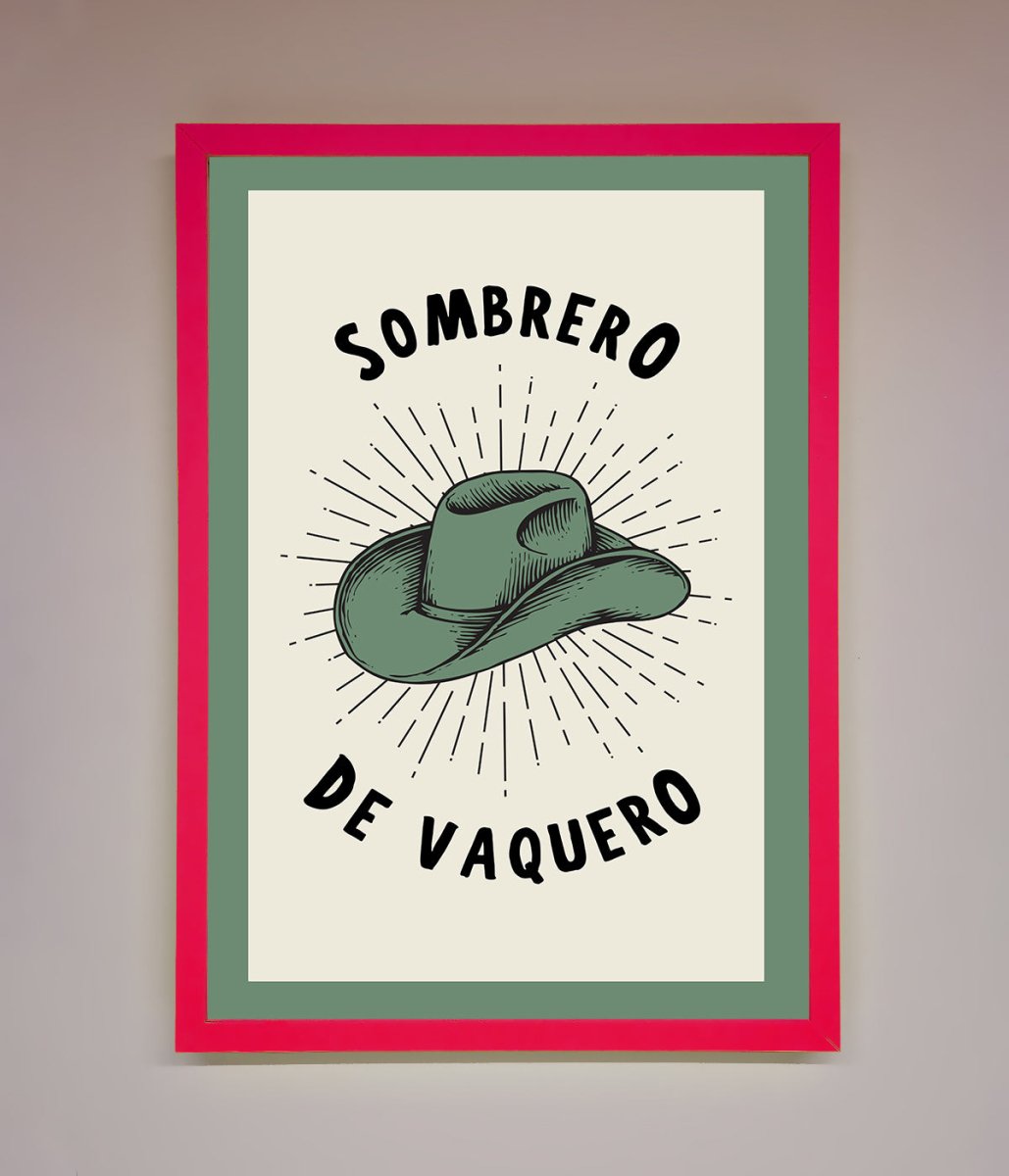 Sombrero De Vaquero Framed Wall Art