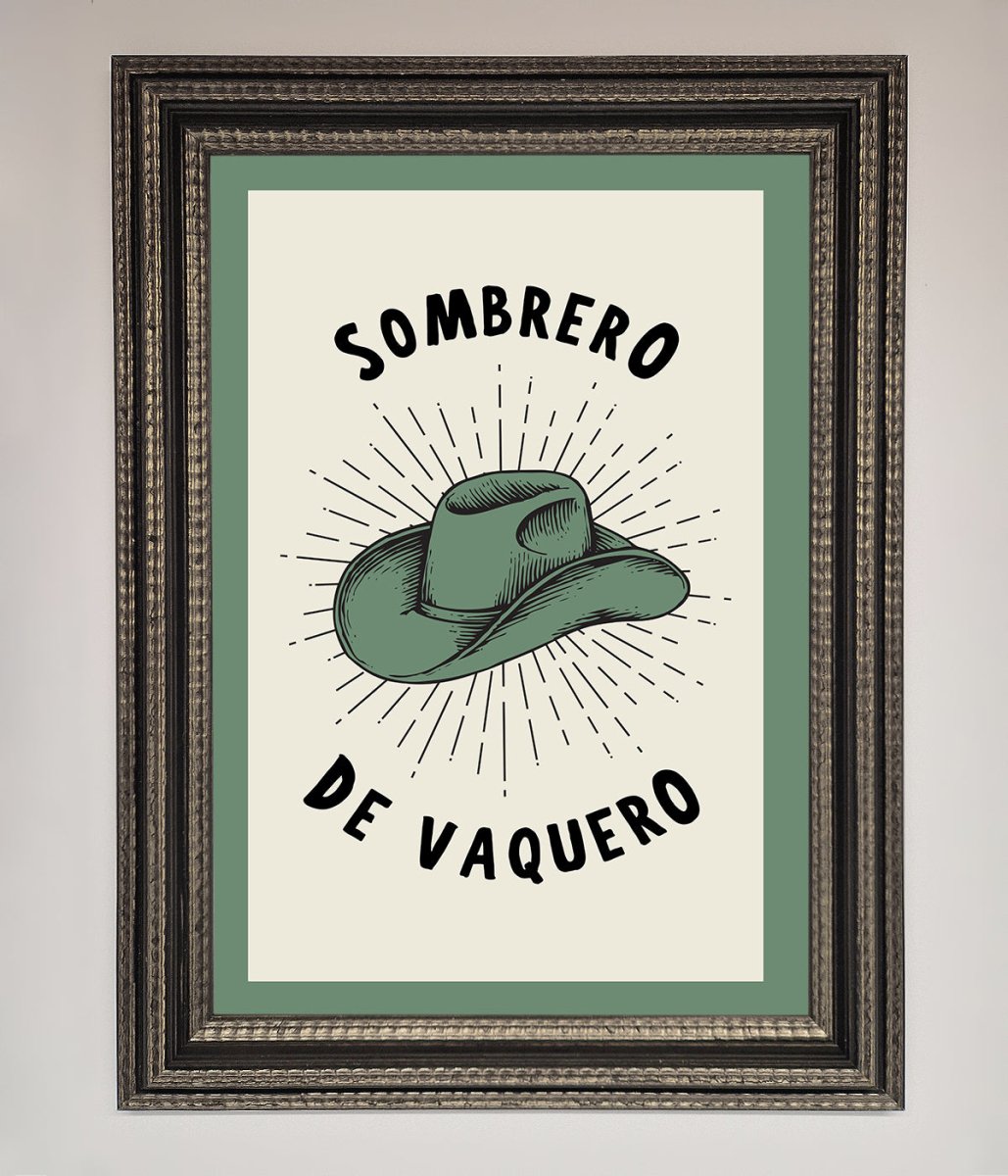 Sombrero De Vaquero Framed Wall Art