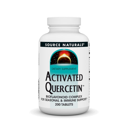 Source Naturals Activated Quercetin — Plant-Derived Bioflavonoid Complex | Seasonal & Immune Defense | 200 Vegetarian-Friendly Tablets