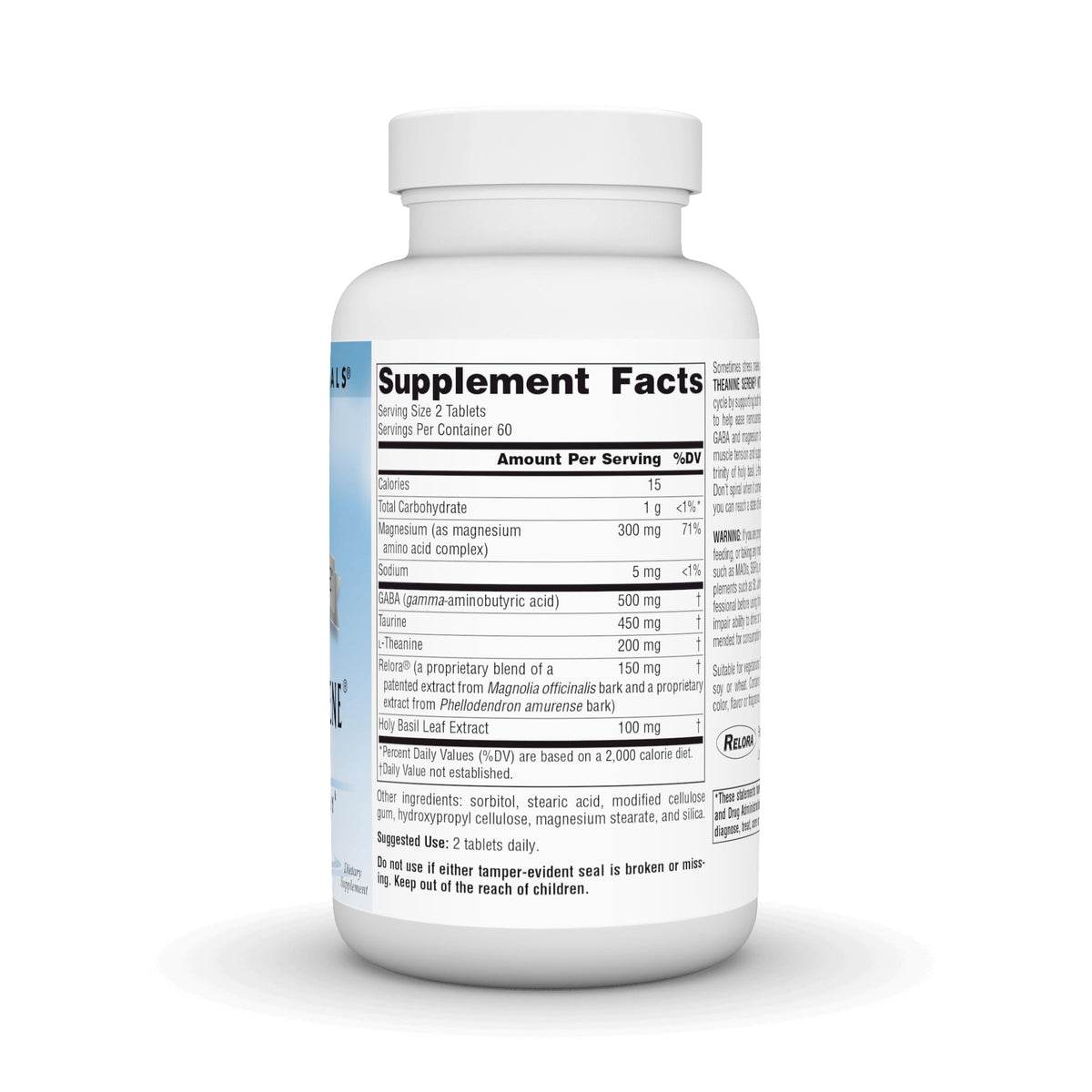 Source Naturals Theanine Serene with Relora – Calm Mind & Body, 120 Tablets