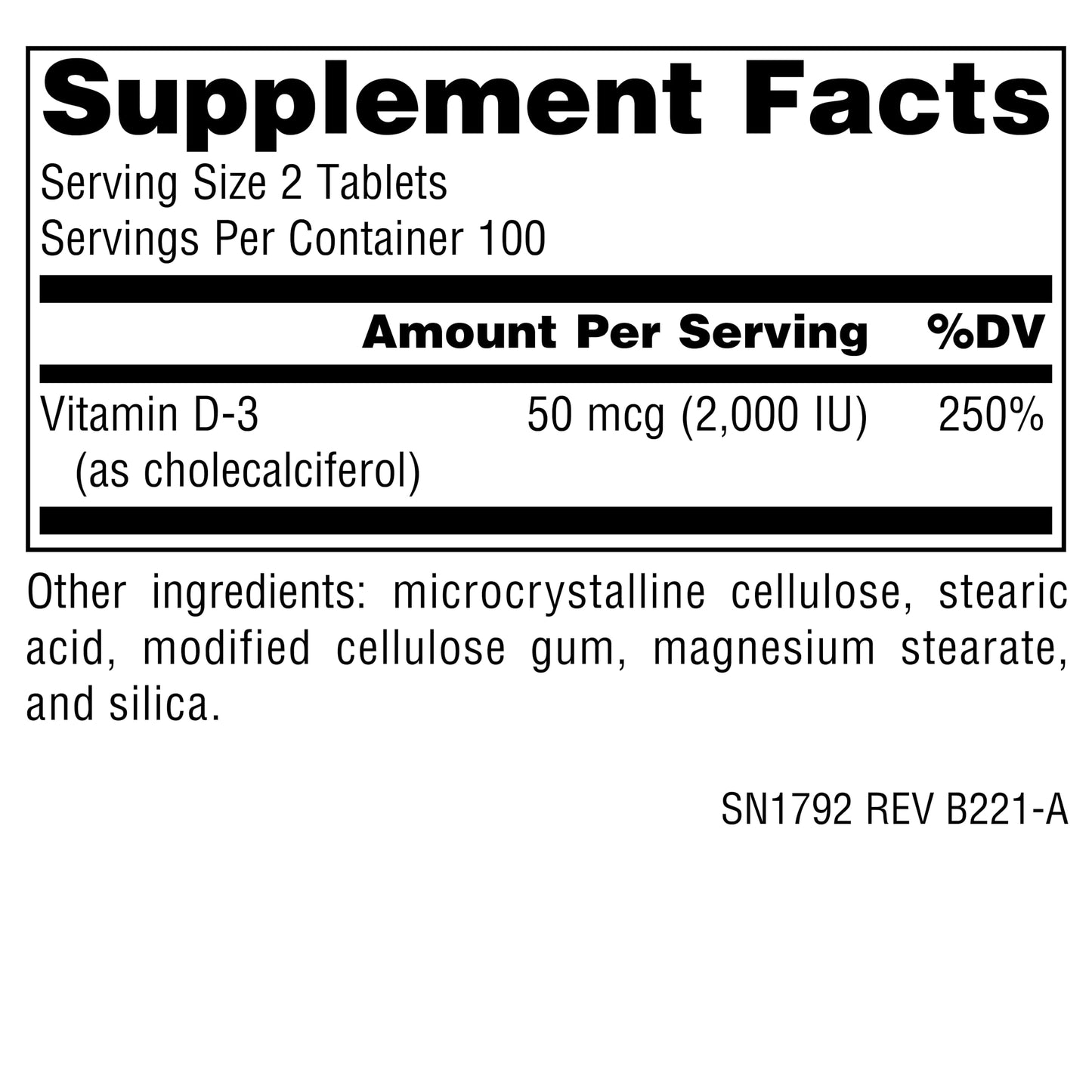 Source Naturals Vitamin D-3 Bioactve Form 1000 IU (25 mcg) – Supports Bone & Immune Health | 200 Tablets