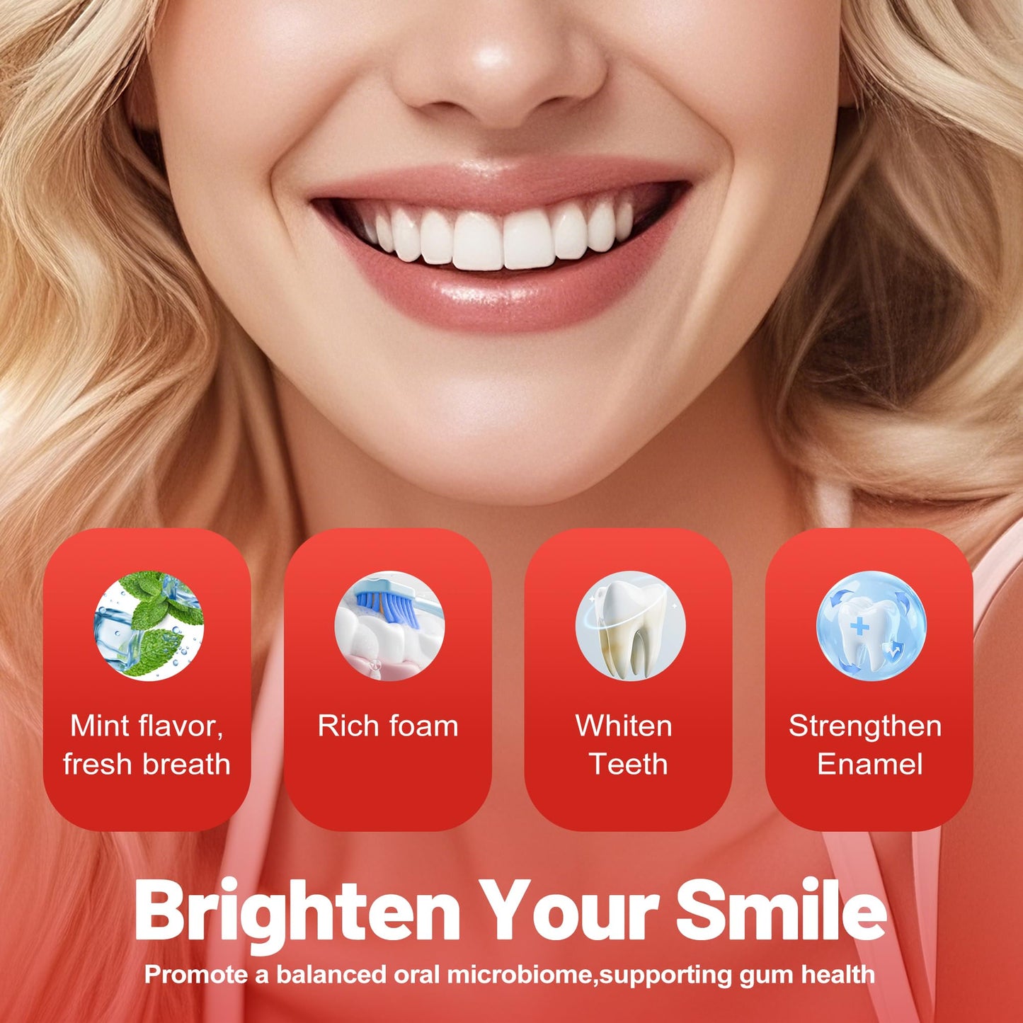 SP-6 Probiotic Whitening Toothpaste – 4.9 oz, 6 Probiotics, Fluoride-Free, Minty Fresh