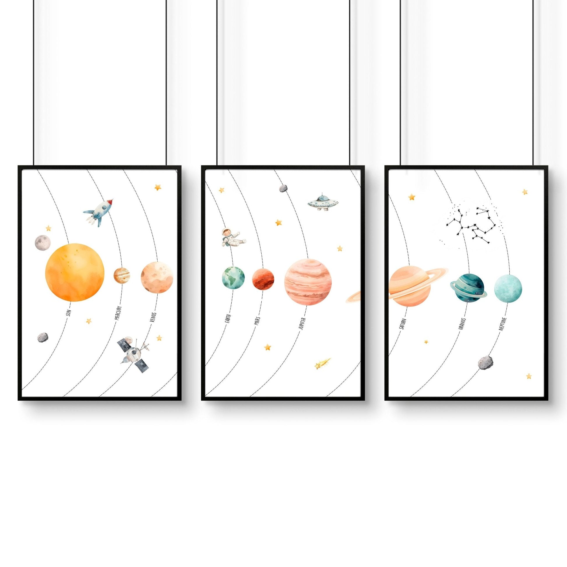 Space Posters | Set of 3 wall art prints