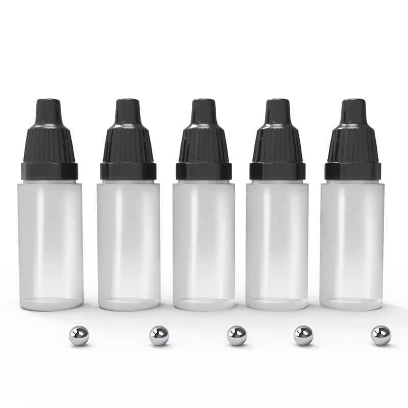 17ml Empty Paint Pots with Mixing Balls - 5pc | Green Stuff World