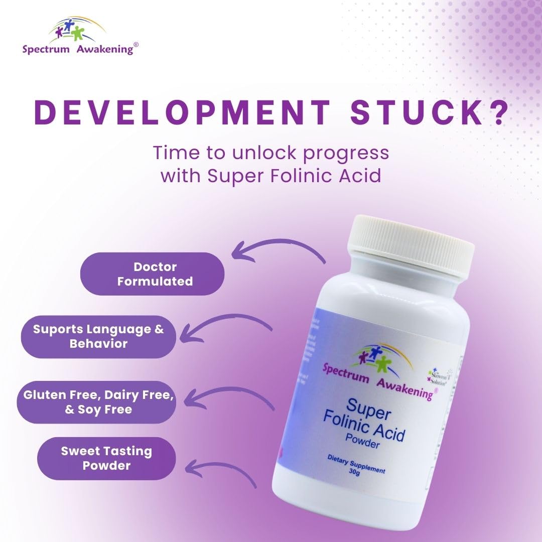 Spectrum Awakening Super Folinic Acid Powder for Kids | Supports Language & Focus