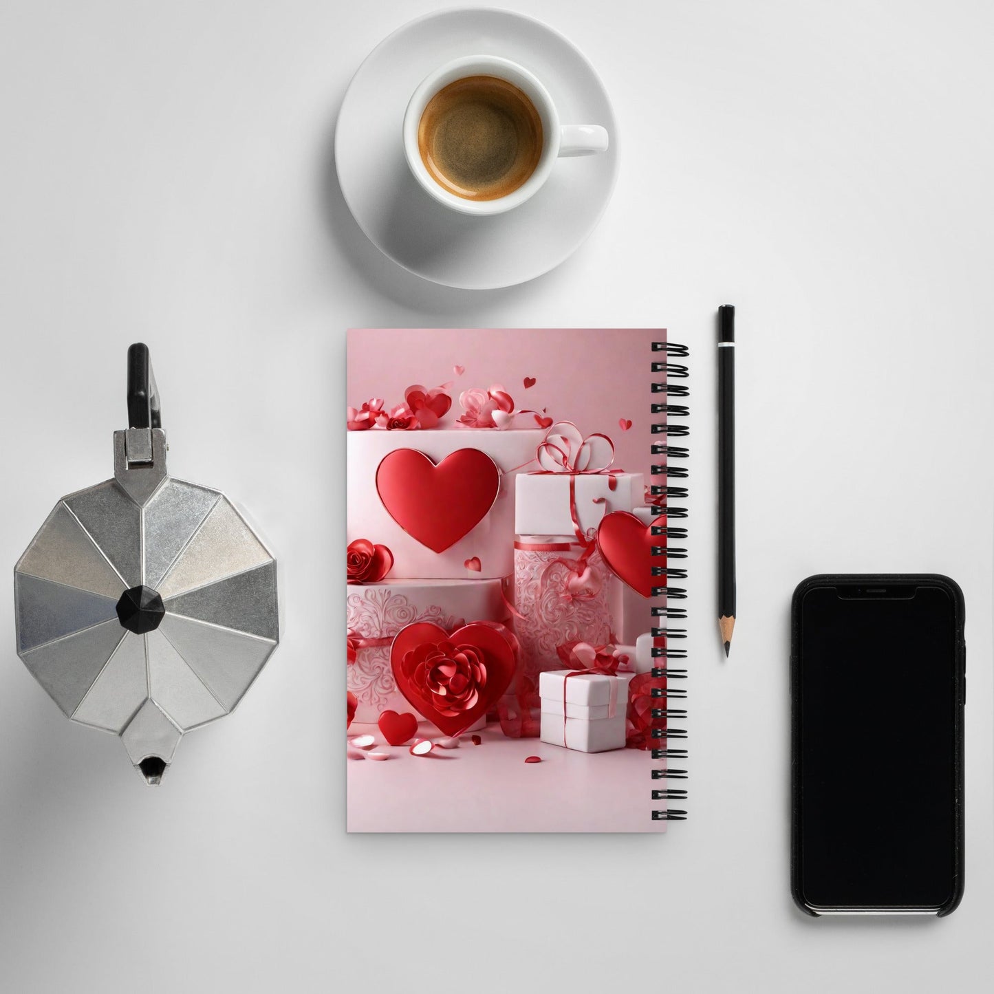 3D Art Spiral Notebook — AI Designed Cover