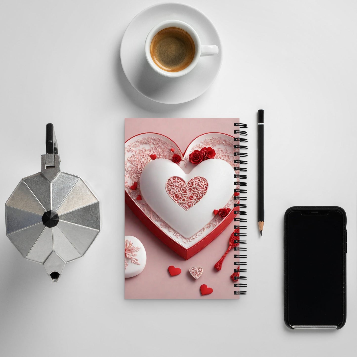 3D Art Spiral Notebook — AI Designed Cover