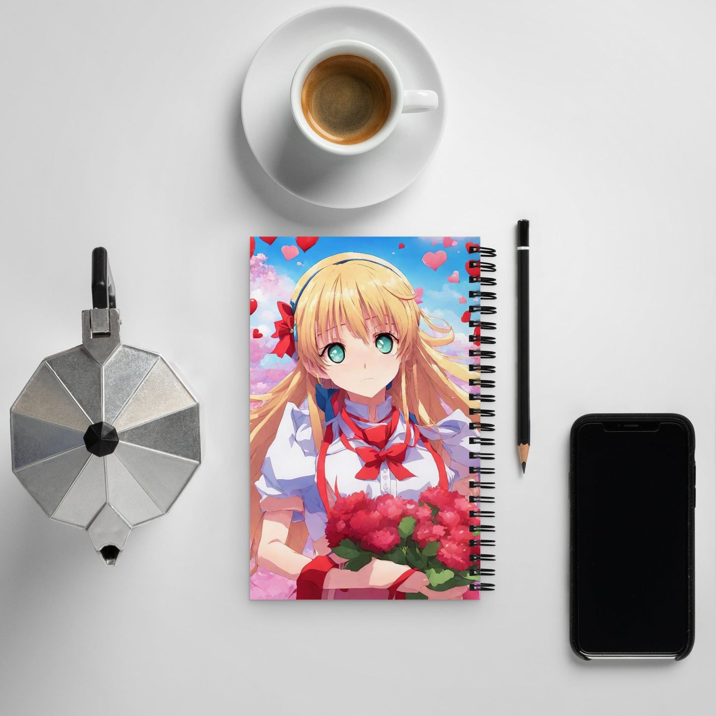 Anime Spiral Notebook — AI Designed Cover
