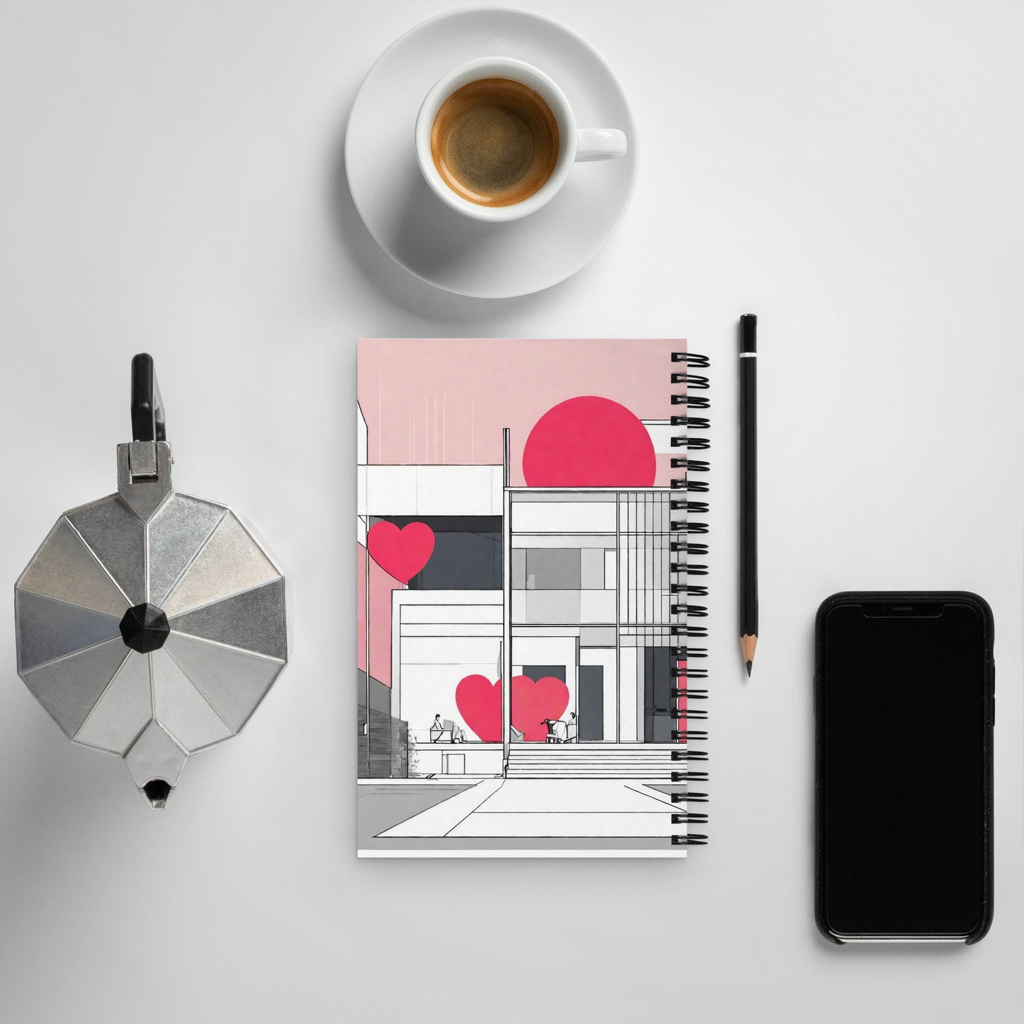 Architectural Spiral Notebook — AI Designed Cover