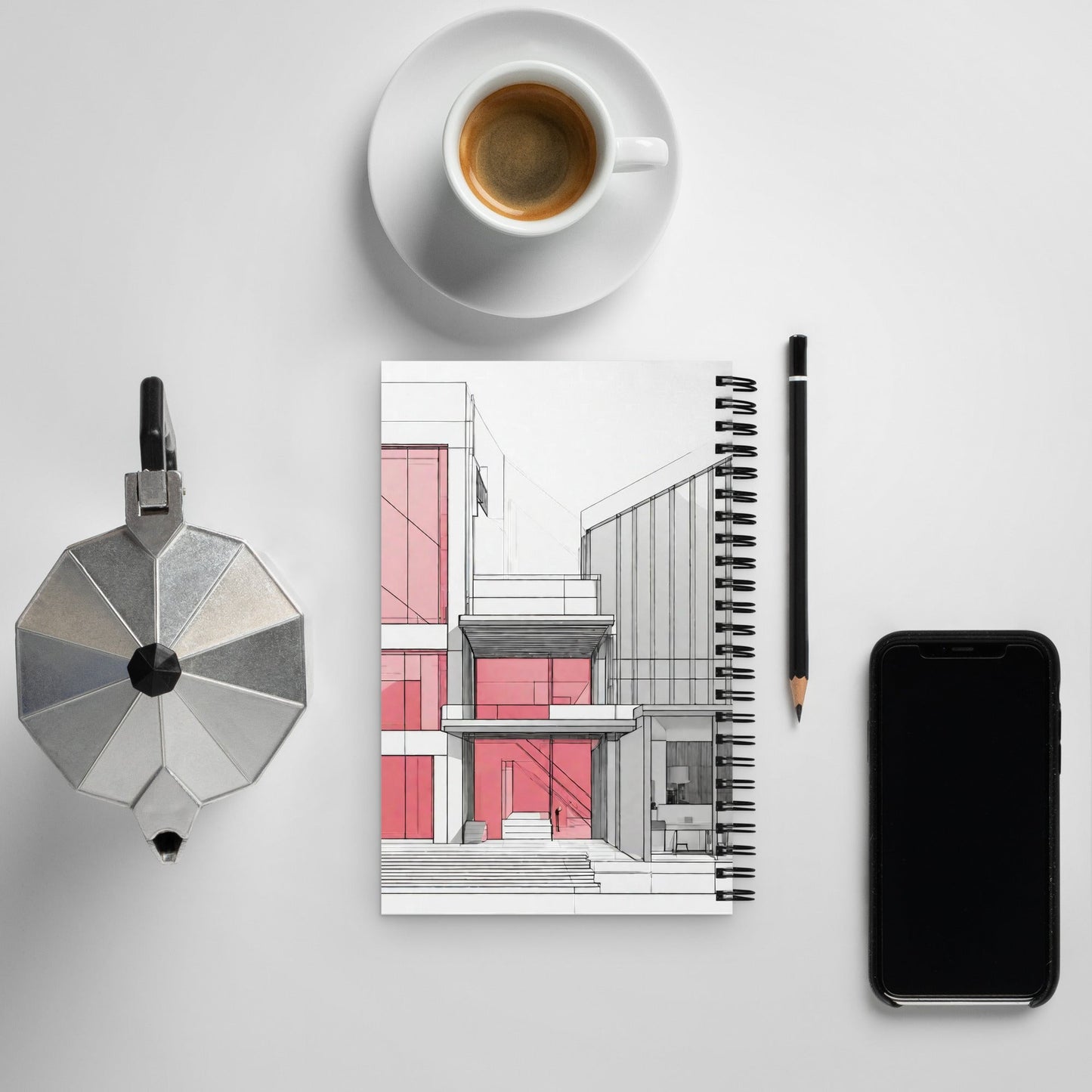 Architectural Spiral Notebook — AI Designed Cover