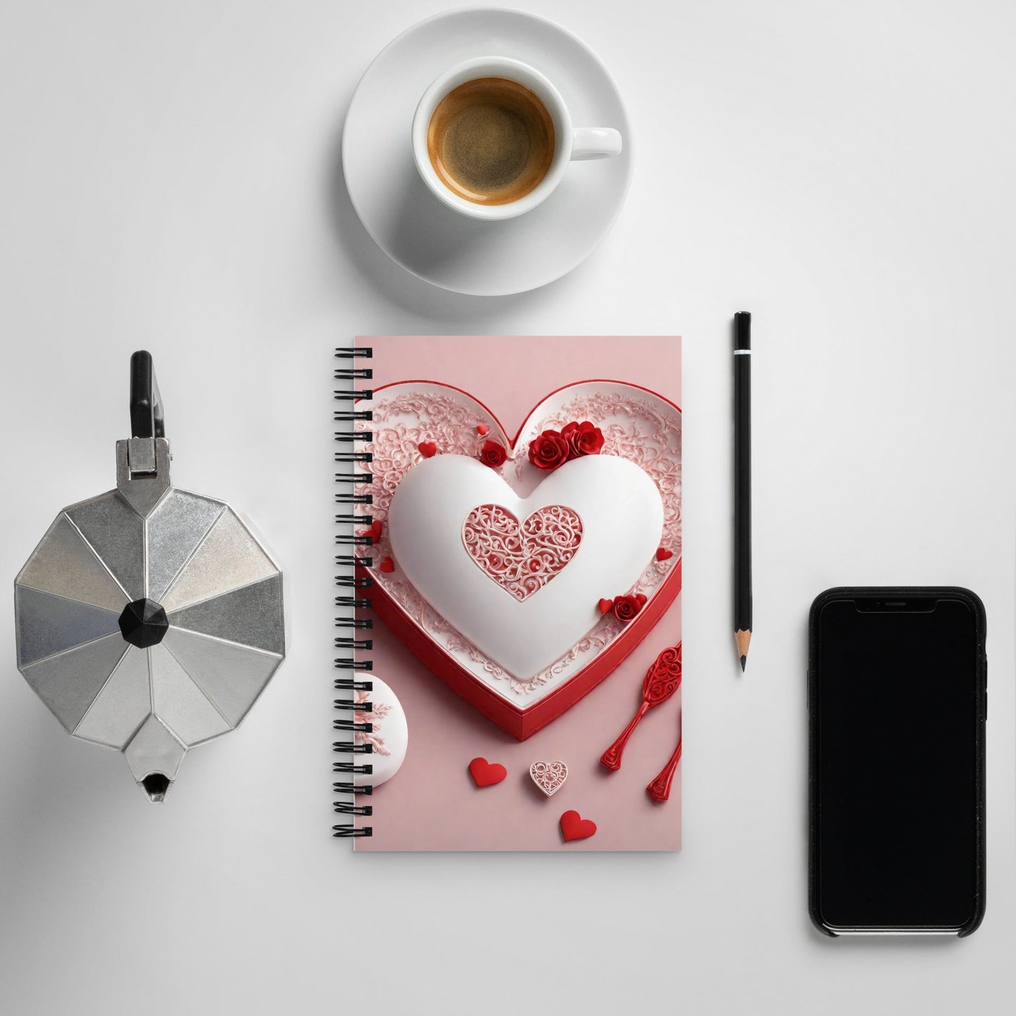 3D Art Spiral Notebook — AI Designed Cover